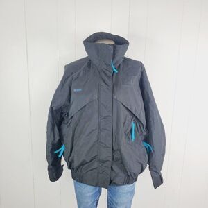 Columbia Women's Black Whirlibird Radial Sleeve Windbreaker Jacket Size Large